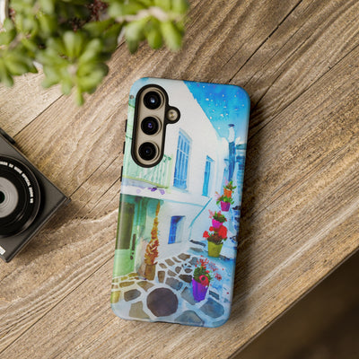 Impact Resistant, Greece House, Cute Phone Cases for Samsung S24, S23, S22, S21, IPhone 15 pro Iphone 14 pro Iphone 13 IPhone 12 Iphone 11