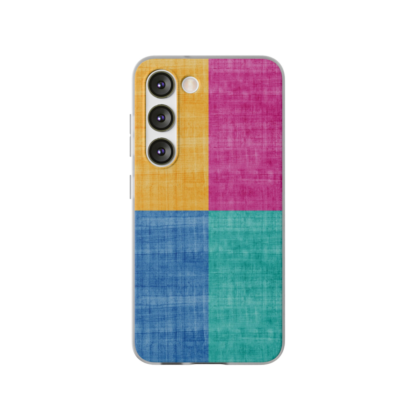 Cute Flexi Phone Cases, Abstract Colored Blocks, Compatible with Samsung Galaxy S23, Samsung S22, Samsung S21, Samsung S20, Galaxy S20 Ultra