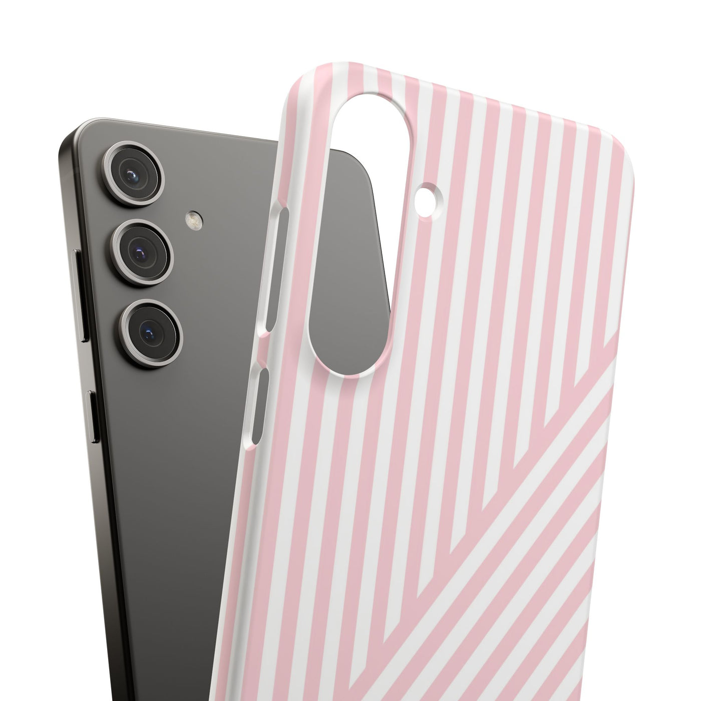 Aesthetic Sweet Pink Stripes Cute Phone Case Sleek Snap - For iPhone 17 Pro Max iPhone 16 Pro iPhone 15 Iphone 14 Plus 13 Pro 12 11 10 Gift