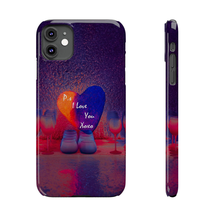 Slim Cute Phone Cases for Iphone - | iPhone 15 Case | iPhone 15 Pro Max Case, Iphone 14 Case, Iphone 14 Pro Max, Iphone 13, PS I Love You Heart - Studio40ParkLane
