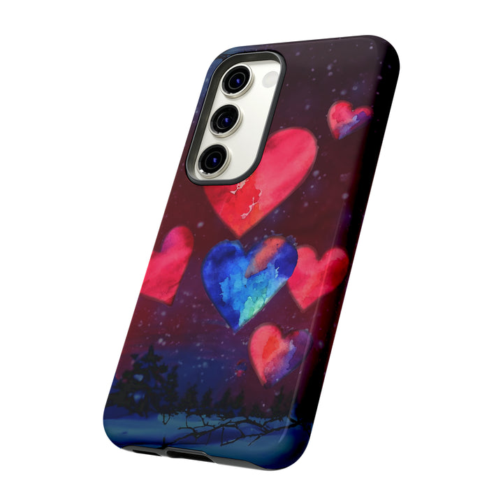 Cute Samsung Phone Case | Aesthetic Samsung Phone Case | Galaxy S23, S22, S21, S20 | Luxury case, Rising Hearts Night Phone Case - Studio40ParkLane