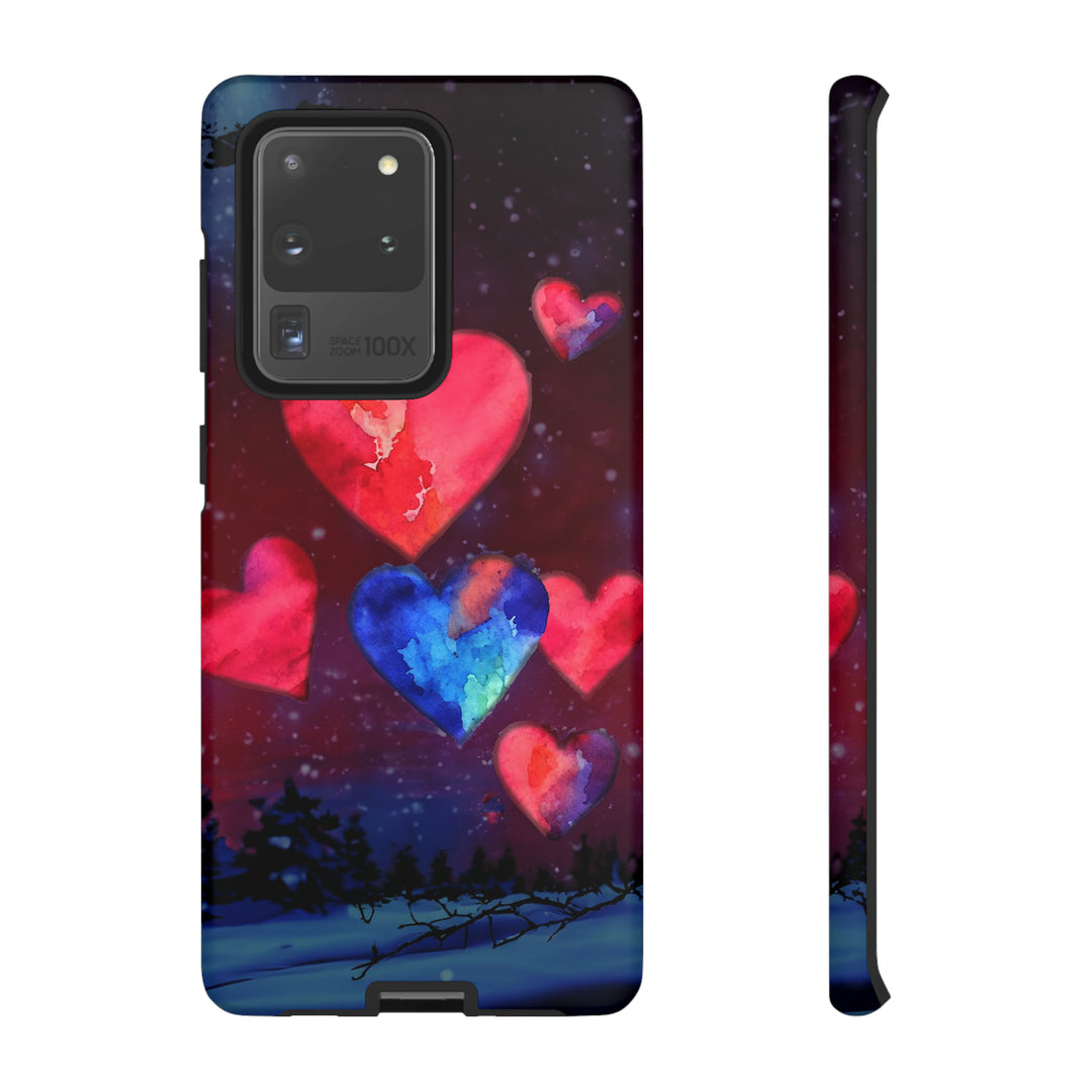 Cute Samsung Phone Case | Aesthetic Samsung Phone Case | Galaxy S23, S22, S21, S20 | Luxury case, Rising Hearts Night Phone Case - Studio40ParkLane