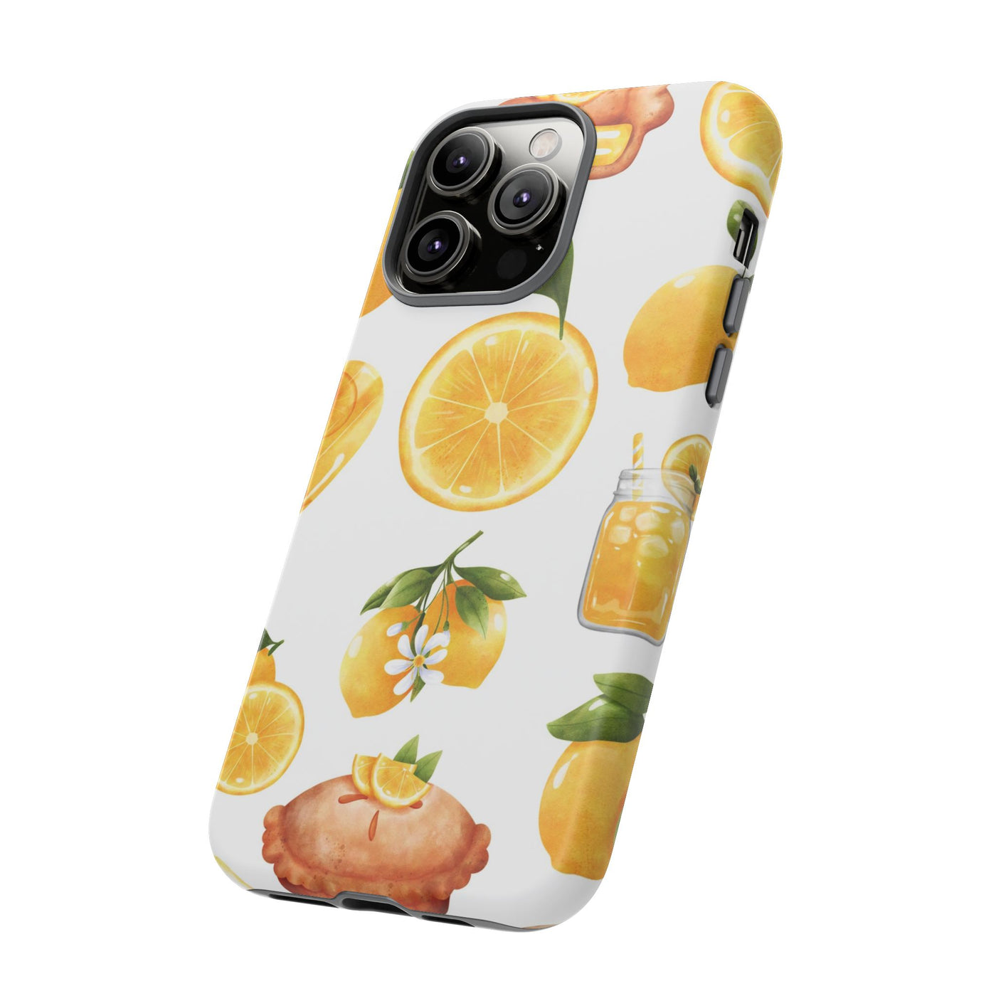 Impact Resistant, Lemon Fruit Pie, Cute Phone Cases for Samsung S24, S23, S22, S21, IPhone 15 pro Iphone 14 pro Iphone 13 IPhone 12 Iphone 11