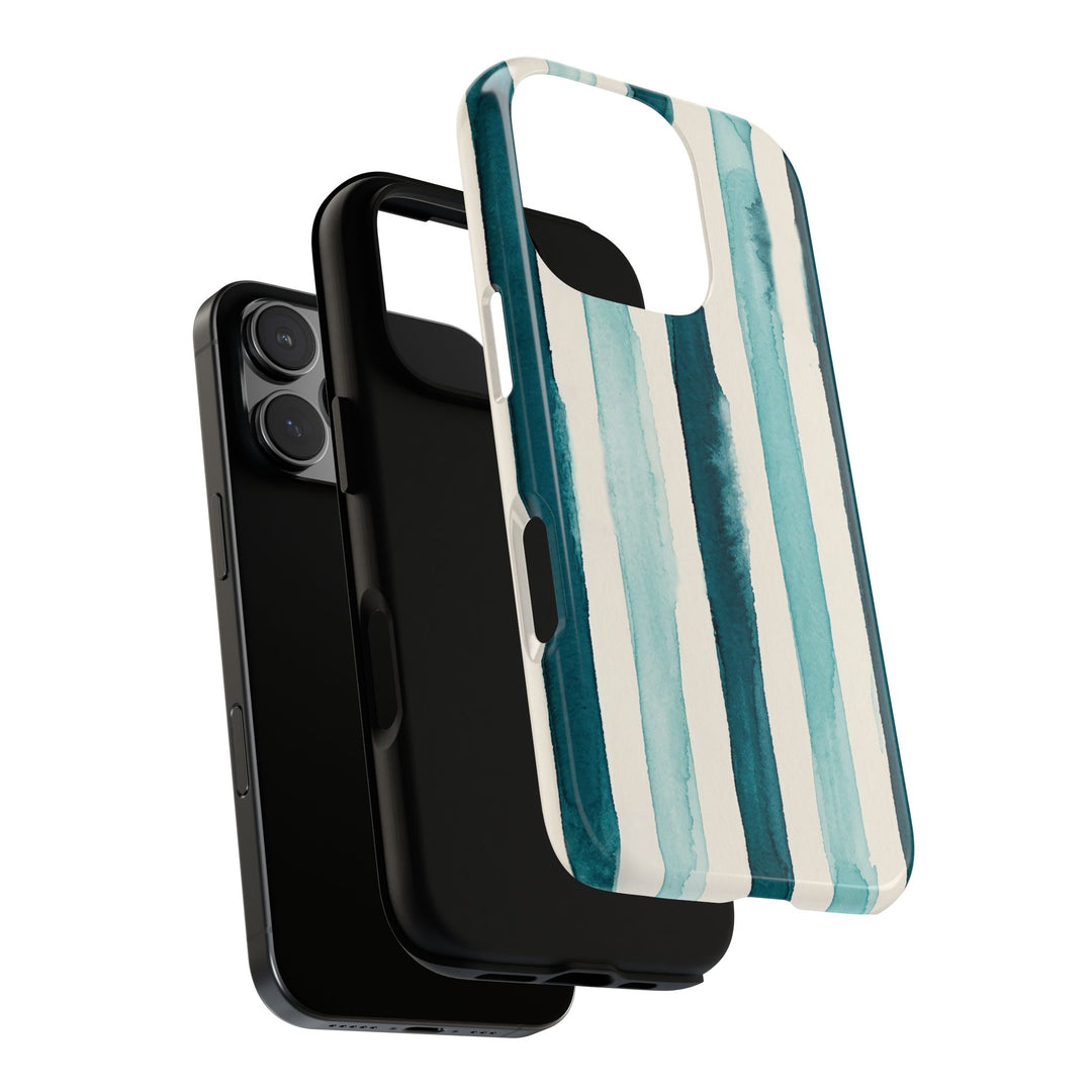 Tough Cute Green Stripes Phone Case, for IPhone 17 Pro Max | Iphone 17 Air, Iphone 16, IPhone 15, 14 13 12, Samsung Galaxy S26, S25, S24, S23