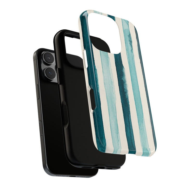 Tough Cute Green Stripes Phone Case, for IPhone 17 Pro Max | Iphone 17 Air, Iphone 16, IPhone 15, 14 13 12, Samsung Galaxy S26, S25, S24, S23