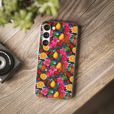 Cute Flexi Phone Cases, For Iphones and Samsung Galaxy Phones, Summer Mixed Fruit, Galaxy S23 Phone Case, Samsung S22 Case, Samsung S21, Iphone 15, Iphone 14, Iphone 13