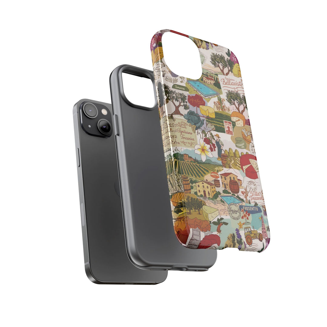 Italy Tuscany Coquette Collage Tough Premium Phone Case - For iPhone 17 Pro Max iPhone 16 Pro iPhone 15 Iphone 14 Plus 13 Pro 12 11 10 XR - Studio40ParkLane