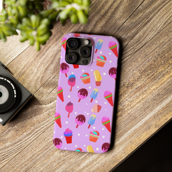 Slim Cute Phone Cases for Iphone - | iPhone 15 Case | iPhone 15 Pro Max Case, Iphone 14 Case, Iphone 14 Pro Max, Iphone 13, Summer Ice - cream Pink - Studio40ParkLane