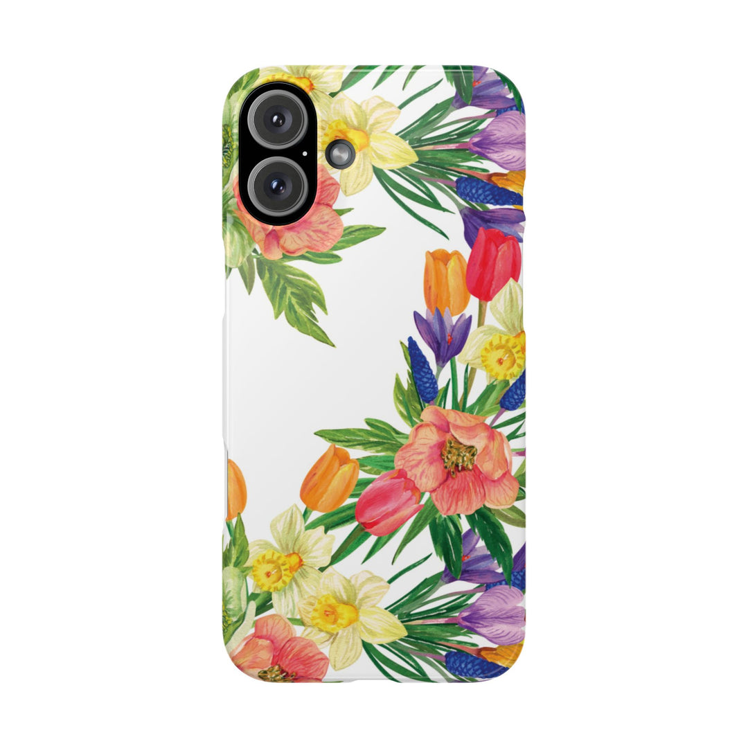 Sleek Snap Spring Summer Flowers Cute Phone Case for iPhone 16 15 14 13 12 11 X Xs Max Xr Pro Plus Samsung Galaxy S24 S23 S22 S21 S20 Ultra