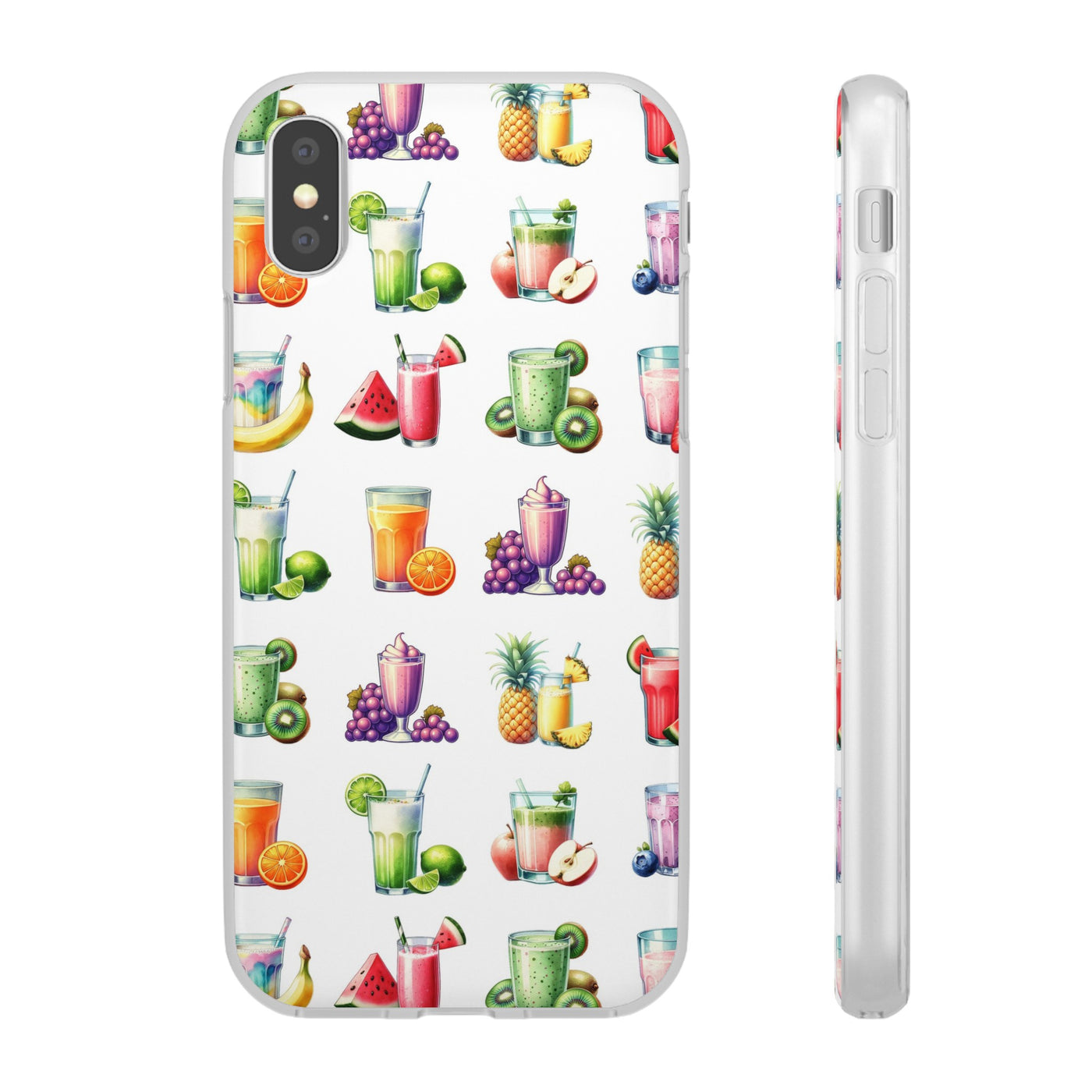 Cute Flexi Phone Cases, For Iphones and Samsung Galaxy Phones, Tropical Summer Fruit Cocktails, Galaxy S23 Phone Case, Samsung S22 Case, Samsung S21, Iphone 15, Iphone 14, Iphone 13