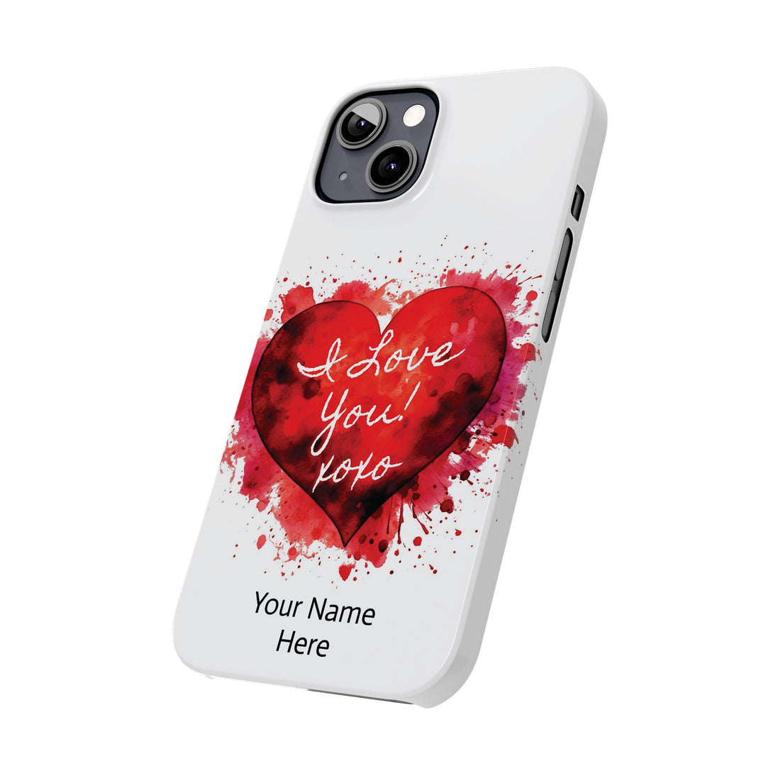 Slim Custom Personalized Valentine Love Gift for Her Cute Phone Cases for Iphone 16 Pro Max | iPhone 15 Case | iPhone 15 Pro Max Case, Iphone 14, 13, 12, 11, 10, 8, 7 - Studio40ParkLane