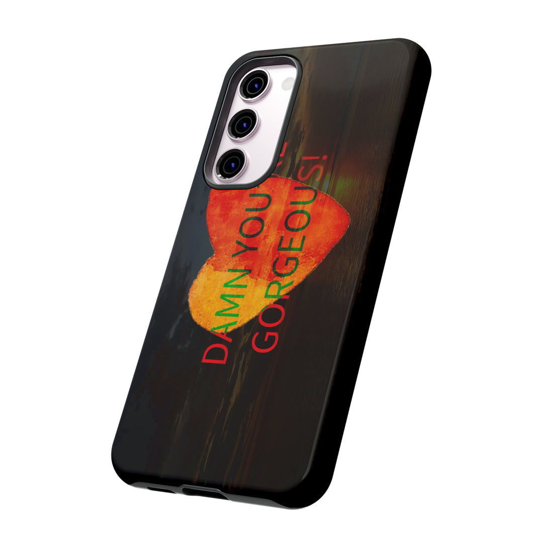 Cute Samsung Phone Case | Aesthetic Samsung Phone Case | Sunset Heart | Galaxy S23, S22, S21, S20 | Luxury Double Layer | Cool - Studio40ParkLane
