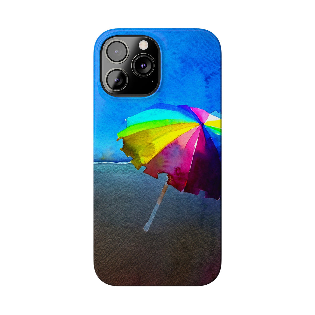 Slim Cute Phone Cases for Iphone - | iPhone 15 Case | iPhone 15 Pro Max Case, Iphone 14 Case, Iphone 14 Pro Max, Iphone 13, Summer Beach Umbrella - Studio40ParkLane