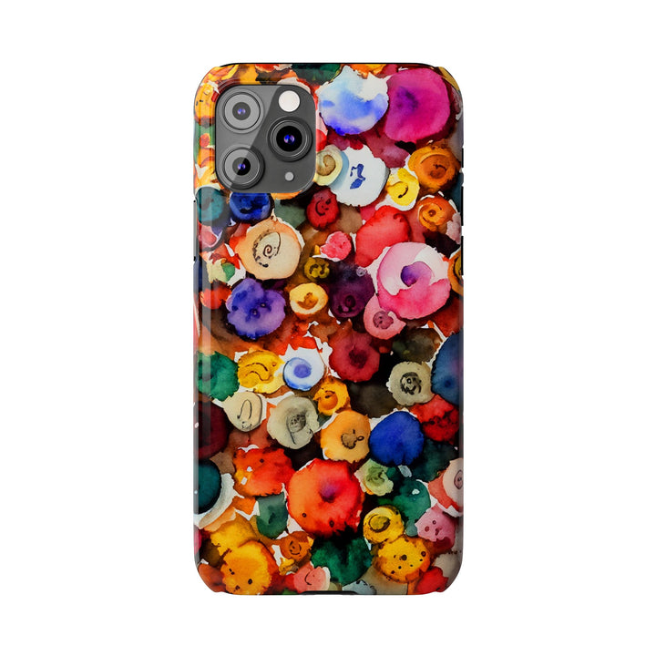 Slim Cute Phone Cases for Iphone | iPhone 15 Case | iPhone 15 Pro Max Case, Iphone 14, Iphone 14 Pro Max, Iphone 13, Colorful Buttons Abstract - Studio40ParkLane