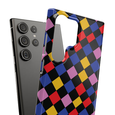 Colorful Checkerboard Cute Phone Case - Sleek Snap - for iPhone 16 15 14 13 12 11 Max Pro Plus Samsung Galaxy S24 S23 S22 S21 S20 Plus Ultra - Studio40ParkLane