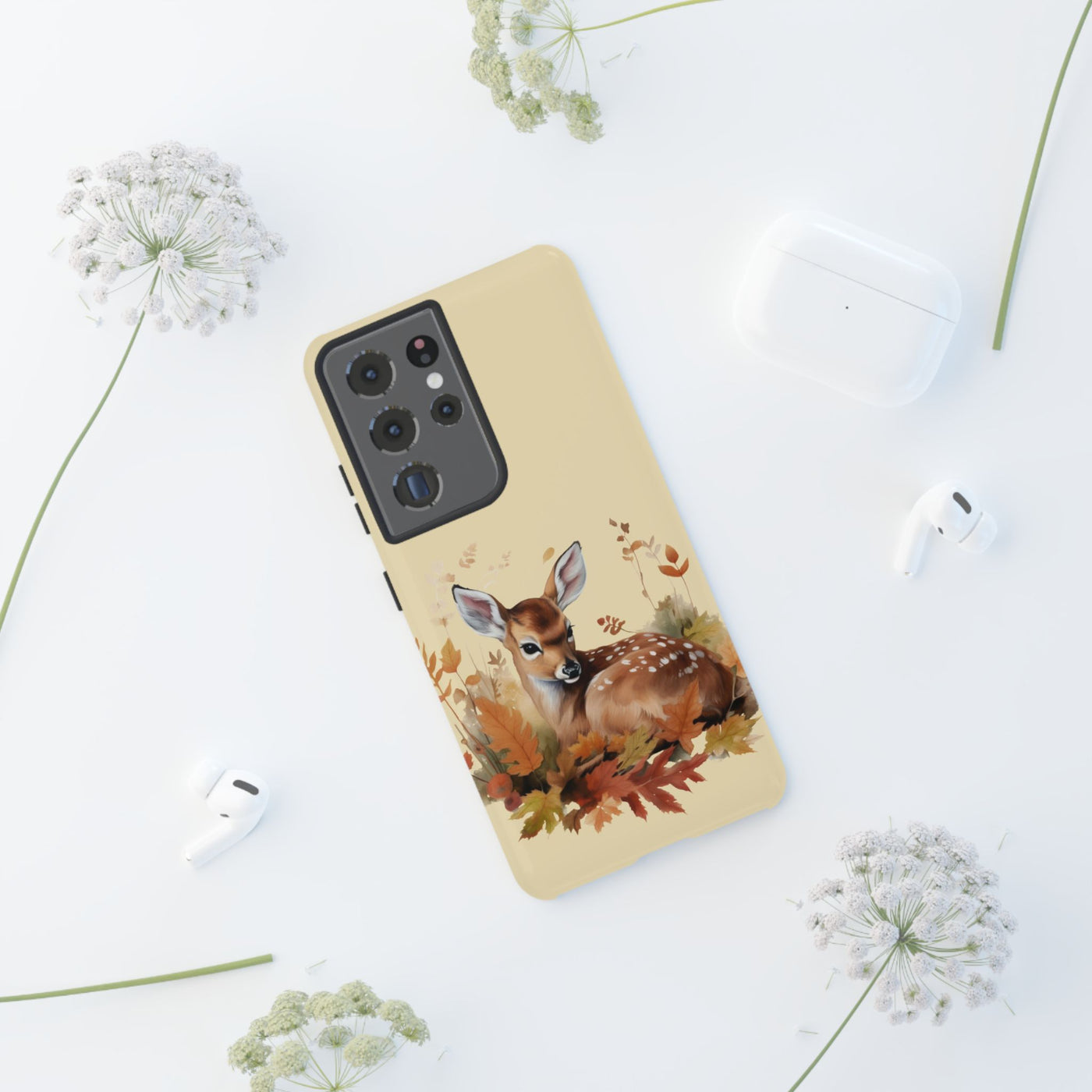 Autumn Fall Deer Gift for Her Cute Phone Case for, Samsung Galaxy S24, S23, S22, S21, IPhone 16 Case | Iphone 15, Iphone 14, IPhone 13 Case