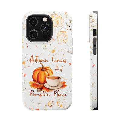 Fall Leaves Pumpkins Tough Magsafe Cute Phone Cases for Iphone | iPhone 15 Case | iPhone 15 Pro Max Case, Iphone 14, Iphone 14 13 12 11 10 9 8 7 - Studio40ParkLane