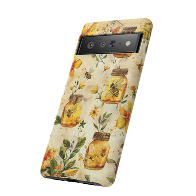 Impact Resistant, Honey Bees, Cute Phone Cases for Samsung S24, S23, S22, S21, IPhone 15 pro Iphone 14 pro Iphone 13 IPhone 12 Iphone 11