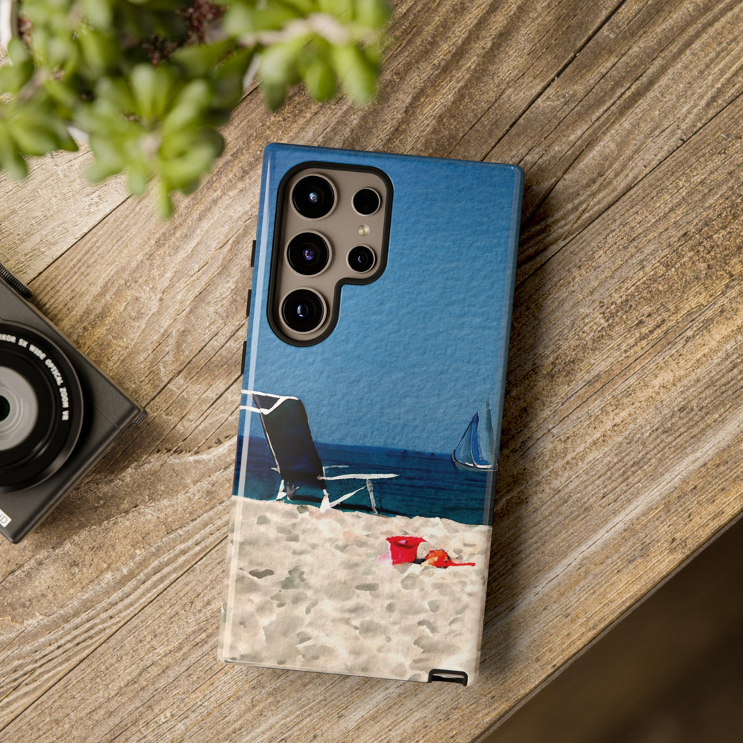 Cute Samsung Case | Cool Iphone Case | Summer Blue Beach Chair, Samsung S24, S23, S22, S21, IPhone 15 Case | Iphone 14 Case, Iphone 13 Case - Studio40ParkLane