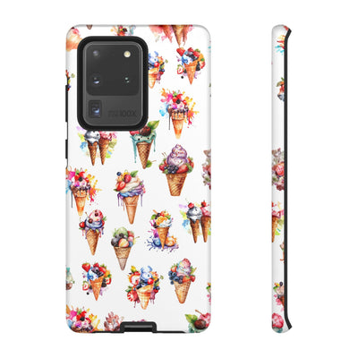 Impact Resistant, Summer Icecream, Cute Phone Cases for Samsung S24, S23, S22, S21, IPhone 15 pro, Iphone 14 pro, Iphone 13 IPhone 12, Iphone 11