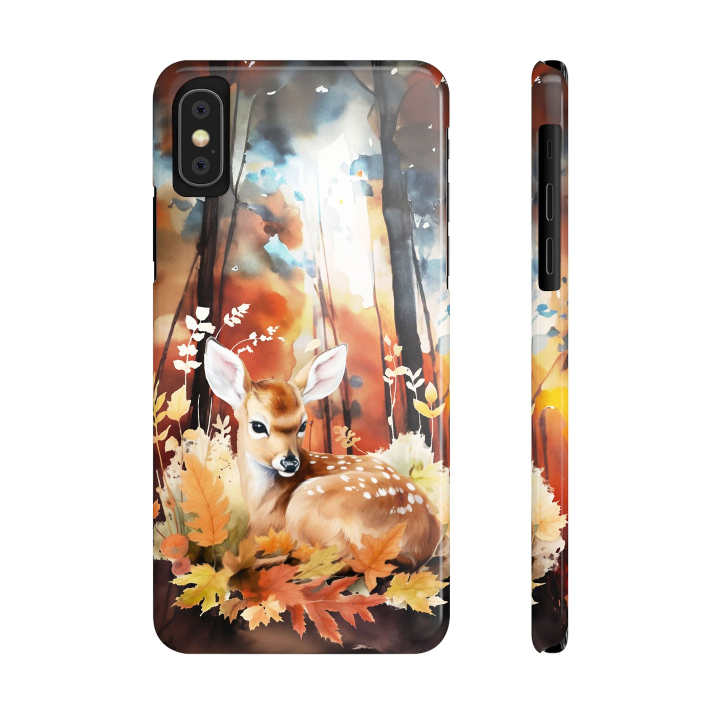 Slim Fall Autumn Forest Deer Gift for Her Cute Phone Cases for Iphone 16 | iPhone 15 Case | iPhone 15 Pro Max Case, Iphone 14, Iphone 14 Pro Max, Iphone 13, Slim