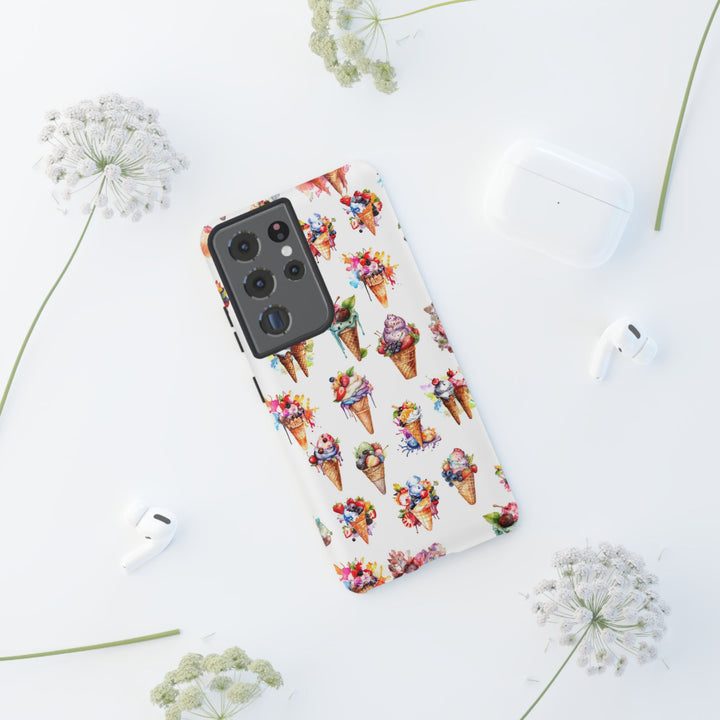 Impact Resistant, Summer Icecream, Cute Phone Cases for Samsung S24, S23, S22, S21, IPhone 15 pro, Iphone 14 pro, Iphone 13 IPhone 12, Iphone 11 - Studio40ParkLane
