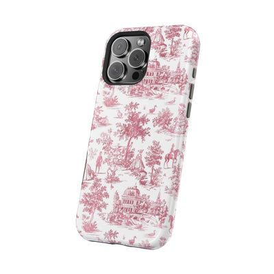 French Pink Toile Magsafe Cute Phone Case for Iphone Gift for Her,  | iPhone 15 Case | iPhone 15 Pro Max Case, Iphone 14, Iphone 14 Pro Max, Iphone 13, Iphone 16