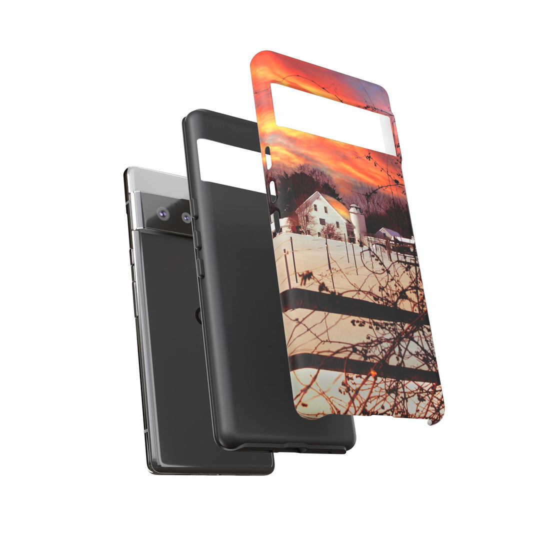 Impact Resistant, Winter Sunset Cute Phone Cases for Samsung S24, S23, S22, S21, IPhone 15 pro Iphone 14 pro Iphone 13 IPhone 12 Iphone 11 - Studio40ParkLane