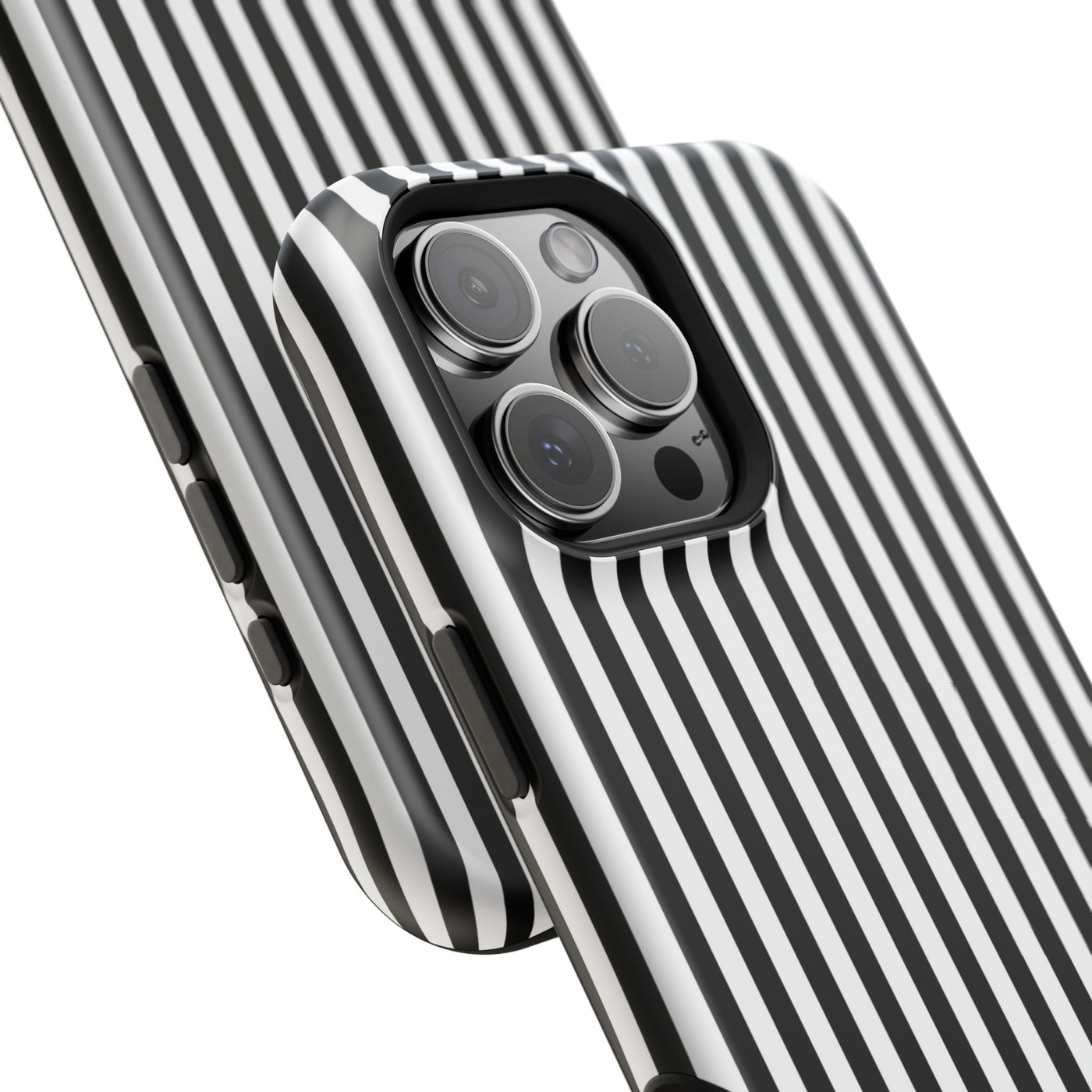 Custom Personalized Black White Striped Magsafe Phone Case for Iphone 17 - | iPhone 16 Pro Max Case | iPhone 15 Case Iphone 14 13 12 11 10 - Studio40ParkLane