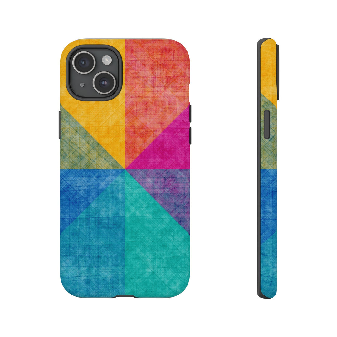 Impact Resistant, Colored Shapes, Cute Phone Cases for Samsung S24, S23, S22, S21, IPhone 15 pro Iphone 14 pro Iphone 13 IPhone 12 Iphone 11 - Studio40ParkLane