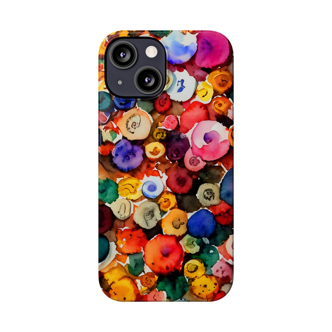 Slim Cute Phone Cases for Iphone | iPhone 15 Case | iPhone 15 Pro Max Case, Iphone 14, Iphone 14 Pro Max, Iphone 13, Colorful Buttons Abstract - Studio40ParkLane