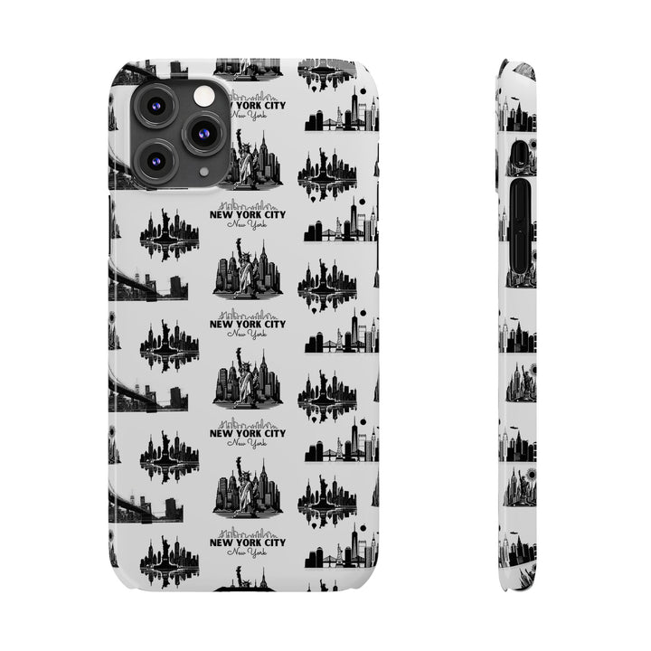 Slim New York Skyline Collage Coquette Gift for Her Cute Phone Cases for Iphone 16 Pro Max | iPhone 15 Case | iPhone 15 Pro Max Case, Iphone 14, Iphone 14 Pro Max, Iphone 13 12 11 8 7 - Studio40ParkLane