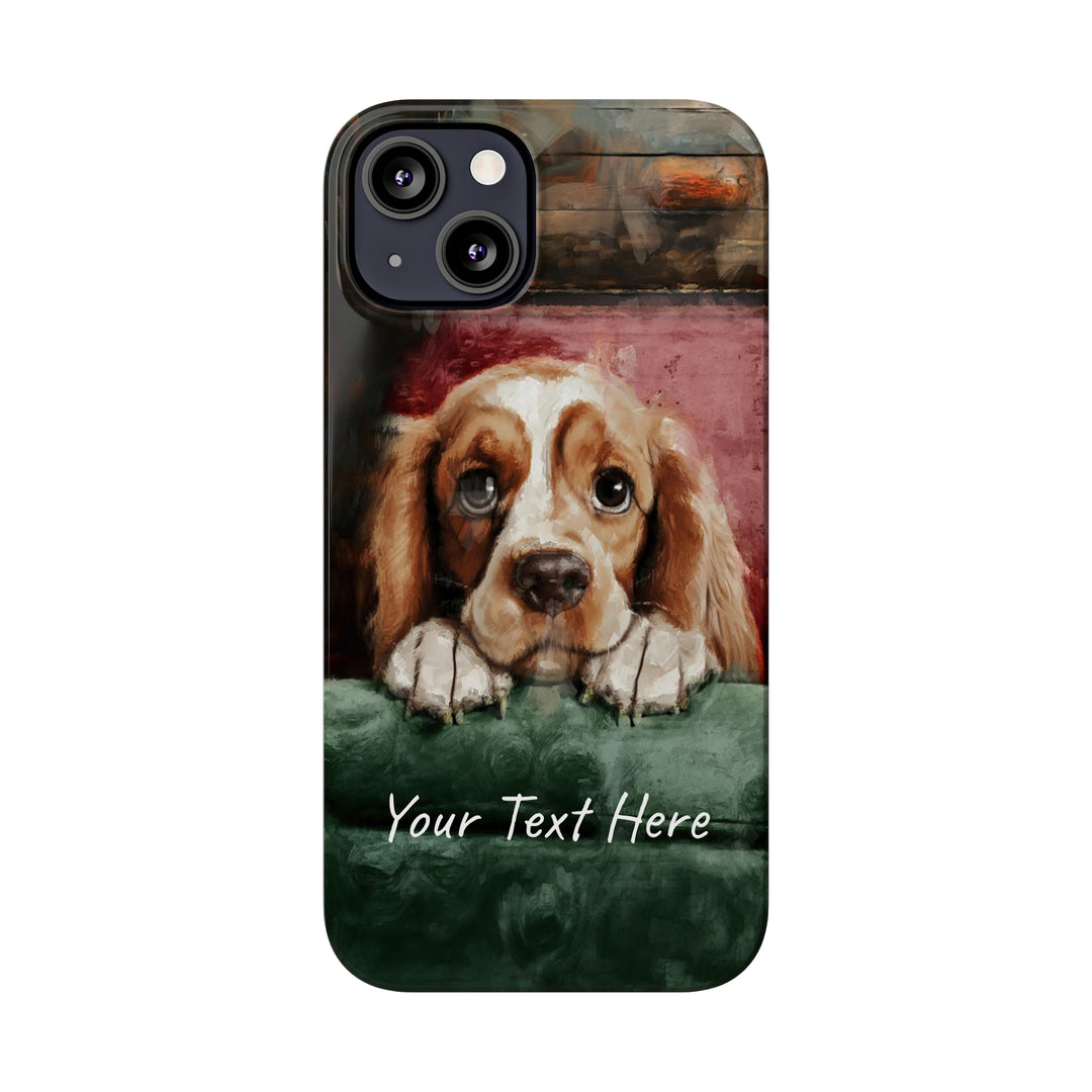 Slim Personalized Cute iPhone Cases - | iPhone 15 Case | iPhone 15 Pro Max Case, Iphone 14 Case, Iphone 14 Pro Max, Iphone 13, Cocker Spaniel Dog - Studio40ParkLane