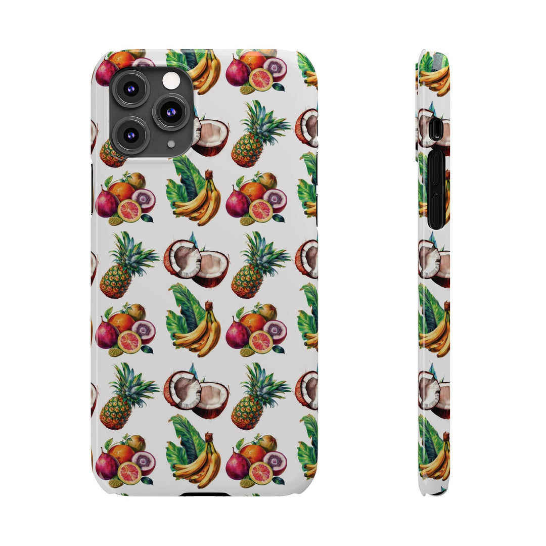 Slim Cute Phone Cases for Iphone - | iPhone 15 Case | iPhone 15 Pro Max Case, Iphone 14 Case, Iphone 14 Pro Max, Iphone 13, Tropical Summer Fruit - Studio40ParkLane
