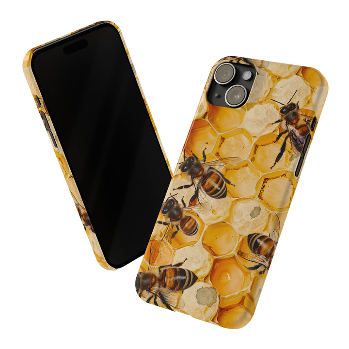 Slim Cute Phone Cases for Iphone - | iPhone 15 Case | iPhone 15 Pro Max Case, Iphone 14 Case, Iphone 14 Pro Max, Iphone 13, Summer Honey Bees - Studio40ParkLane