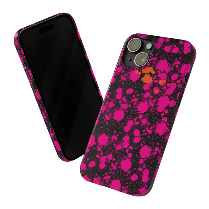 Slim Cute Phone Cases for Iphone - | iPhone 15 Case | iPhone 15 Pro Max Case, Iphone 14 Case, Iphone 14 Pro Max, Iphone 13, Pink Orange Paint Splash - Studio40ParkLane