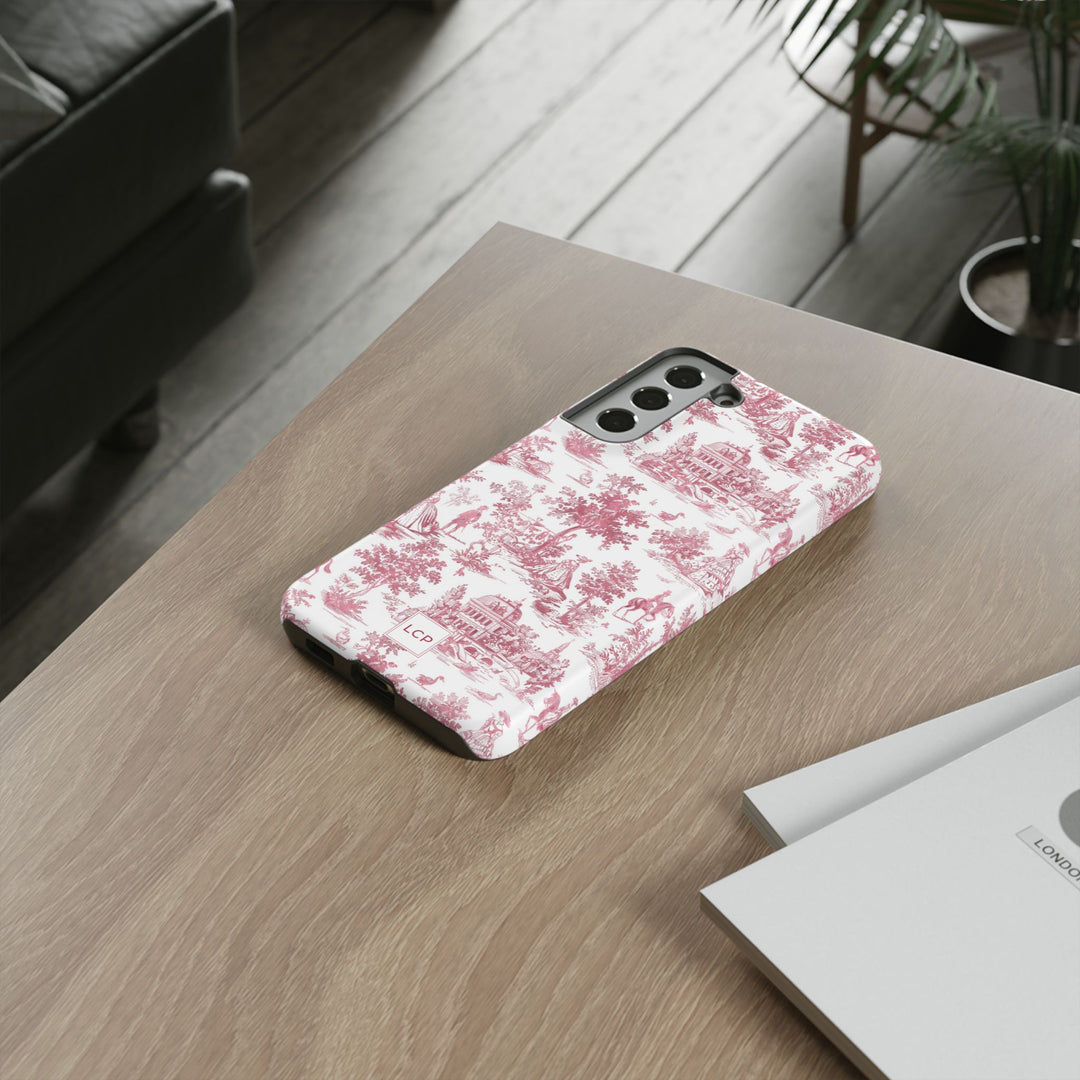 Personalized Custom French Toile Tough Cute Phone Case For Apple iPhone 18, 17, 16, 15 14, Pro Max, Samsung Galaxy S26, S25, S24 Plus Ultra