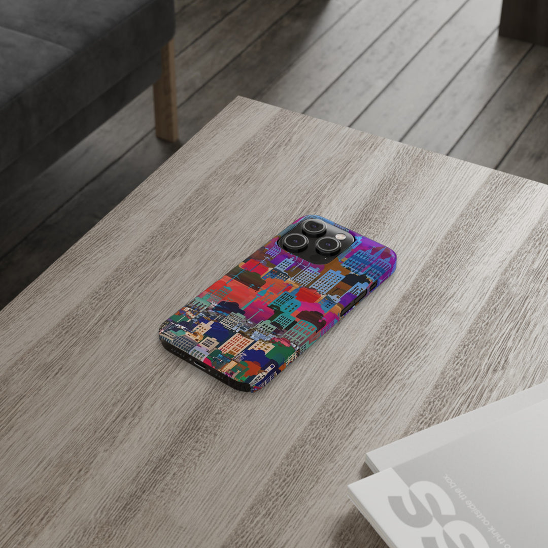 Slim Cute Phone Cases for Iphone - | iPhone 15 Case | iPhone 15 Pro Max Case, Iphone 14 Case, Iphone 14 Pro Max, Iphone 13, Summer Big City - Studio40ParkLane