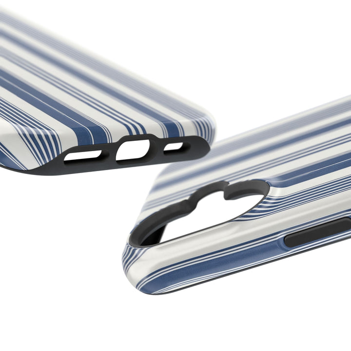 MagSafe Cute Phone Case, Coastal Striped Phone Case for iPhone 17 16 15 14 13 12 Pro Max, Samsung S26 S25 S24 Ultra case - Studio40ParkLane