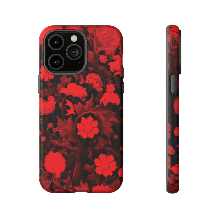Cool Phone Case | Red Flowers, For iPhone 15 Case | iPhone 15 Pro Case, Iphone 14 Case, Iphone 14 Pro Max Case, Protective Iphone Case - Studio40ParkLane
