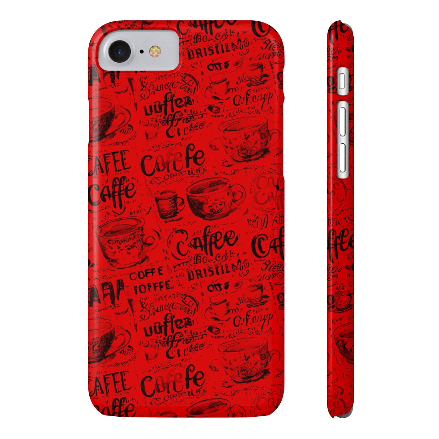 Slim Cute iPhone Cases - | iPhone 15 Case | iPhone 15 Pro Max Case, Iphone 14 Case, Iphone 14 Pro Max, Iphone 13, Red Black Coffee