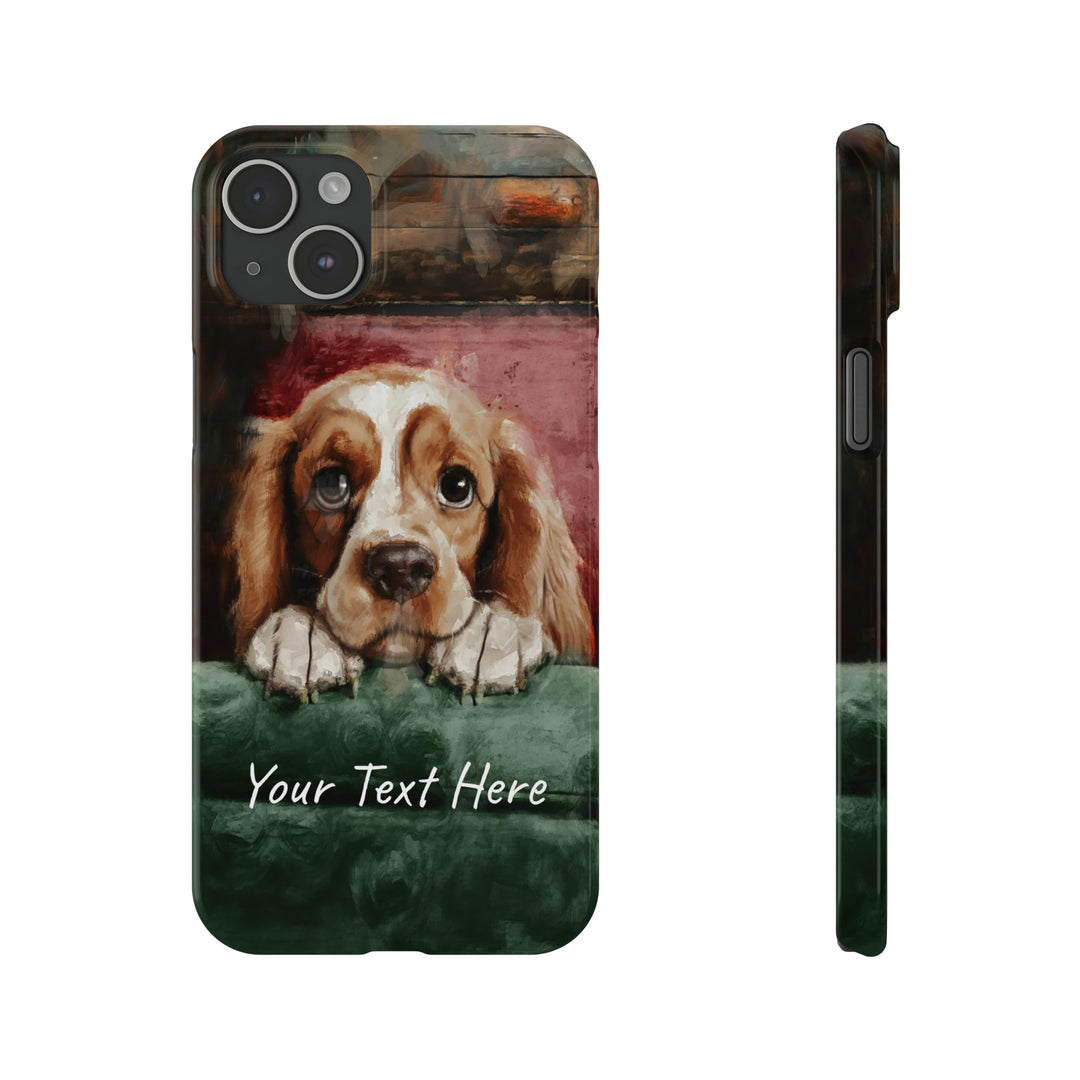 Slim Personalized Cute iPhone Cases - | iPhone 15 Case | iPhone 15 Pro Max Case, Iphone 14 Case, Iphone 14 Pro Max, Iphone 13, Cocker Spaniel Dog - Studio40ParkLane
