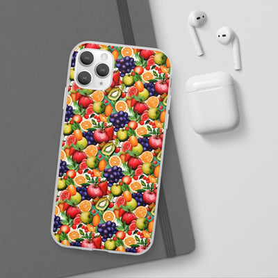 Cute Flexi Phone Cases, Summer Fruit Mix, Compatible with Samsung Galaxy S23, Samsung S22, Samsung S21, Samsung S20, Galaxy S20 Ultra