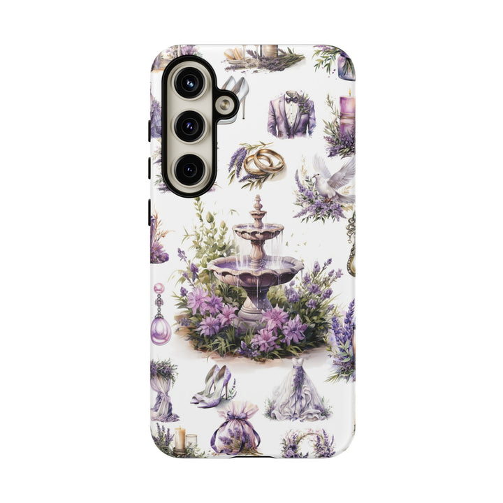 Impact Resistant, Lavender Wedding, Cute Phone Cases for Samsung S24, S23, S22, S21, IPhone 15 pro Iphone 14 pro Iphone 13 IPhone 12 Iphone 11 - Studio40ParkLane