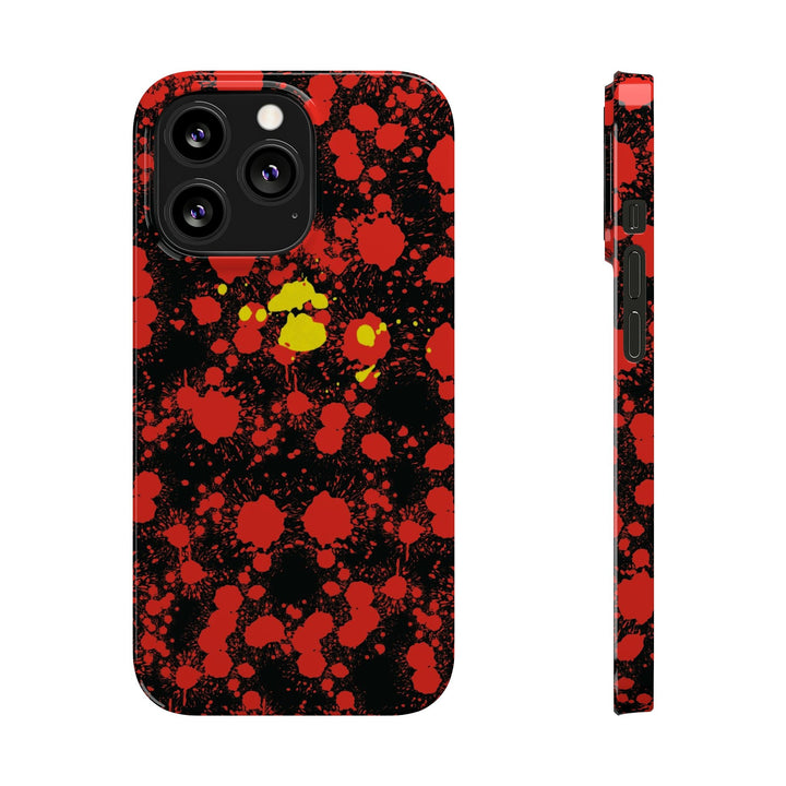 Slim Cute Phone Cases for Iphone - | iPhone 15 Case | iPhone 15 Pro Max Case, Iphone 14 Case, Iphone 14 Pro Max, Iphone 13, Red Yellow Paint Splash - Studio40ParkLane
