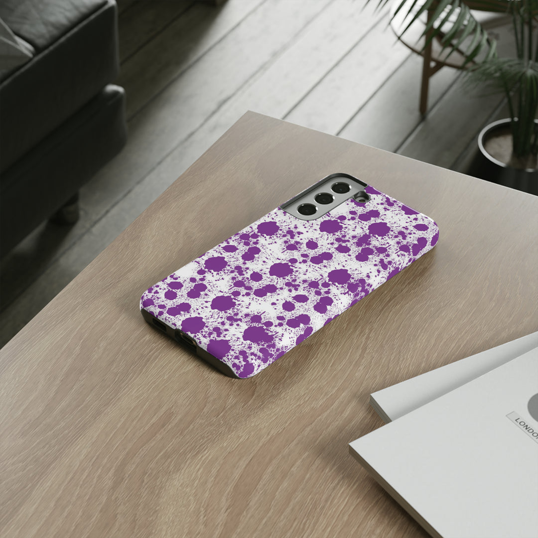Cool Phone Case | Aesthetic Phone Case | Paint Splash Purple | For Samsung Galaxy S23, S22, S21, S20 | Luxury Double Layer | Cute - Studio40ParkLane