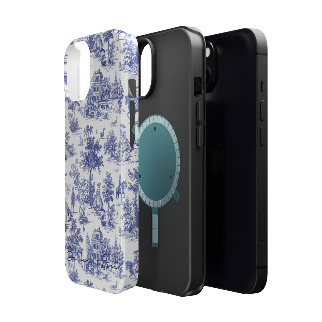 Magsafe French Toile Personalized Initial Custom Gift Cute Phone Cases for Iphone 16 Pro Max | iPhone 15, Pro Max Case, Iphone 14, 13, 12, 11, 10 - Studio40ParkLane