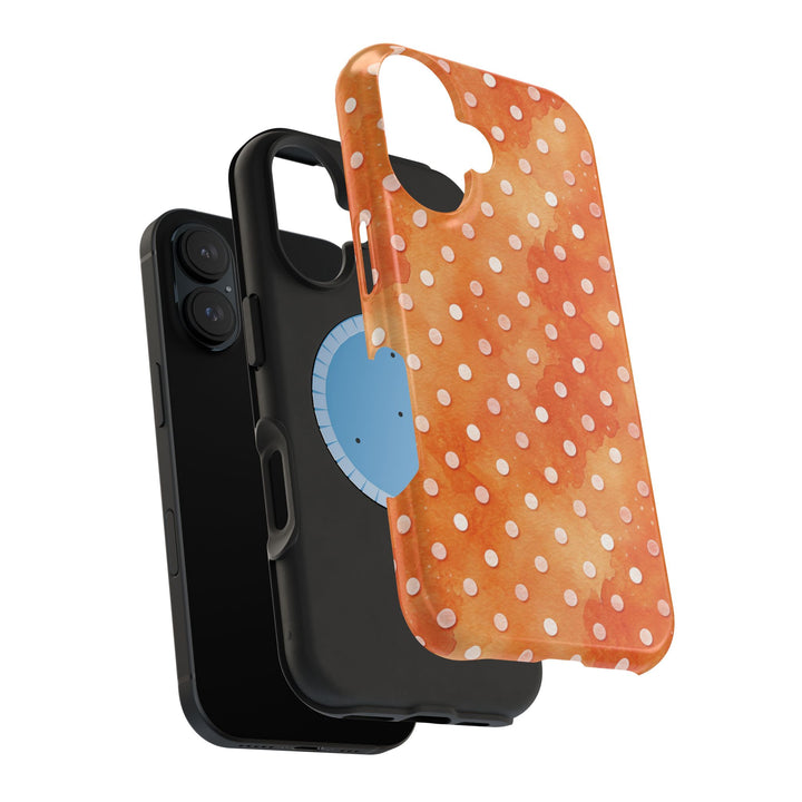 Aesthetic Tough Magsafe Orange Polka Dots Phone Case - For iPhone 17 Pro Max iPhone 16 Pro iPhone 15 Iphone 14 Plus 13 Pro 12 11 10 XR - Studio40ParkLane