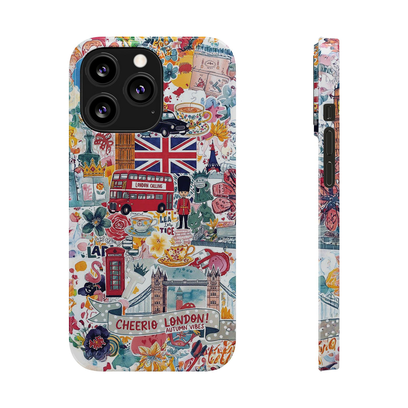 Slim London England Coquette Collage Cute Phone Case for Iphone 17 - | iPhone 16 Pro Max Case | iPhone 15 Case Iphone 14 13 12 11 10 9 8 7 - Studio40ParkLane