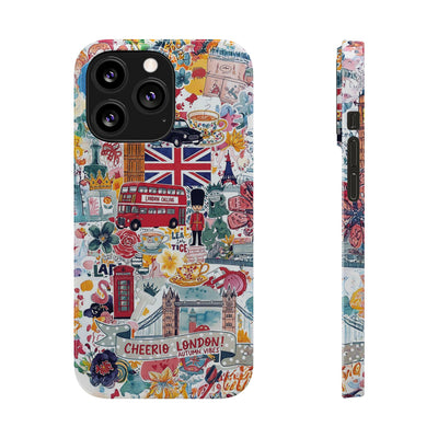 Slim London England Coquette Collage Cute Phone Case for Iphone 17 - | iPhone 16 Pro Max Case | iPhone 15 Case Iphone 14 13 12 11 10 9 8 7 - Studio40ParkLane